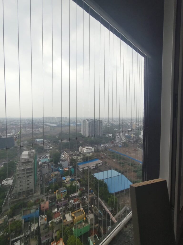 Chennai Invisible Grills Experts | Balcony Safety Solutions
